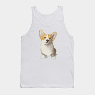 Cute Corgi Drawing Tank Top